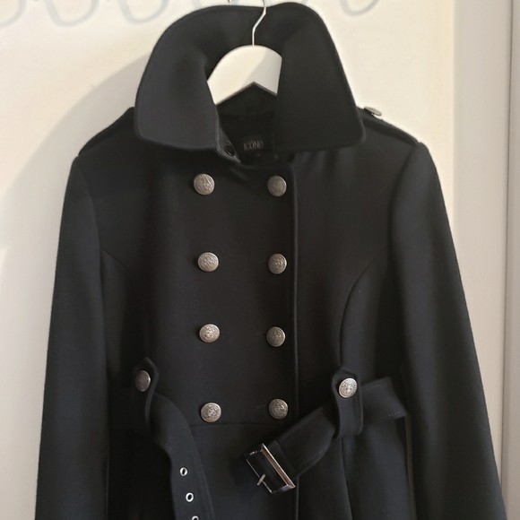 Icóne Petticoat Military Style Swing Back Black Silver Hardware Woman Size 10 - Picture 9 of 16